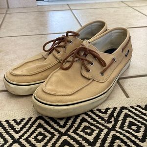 Vans Boat Shoes in Cream / Size: 13